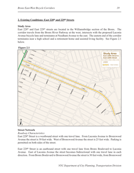 Bronx East-West Bicycle Corridors: Existing Conditions: East 228Th And