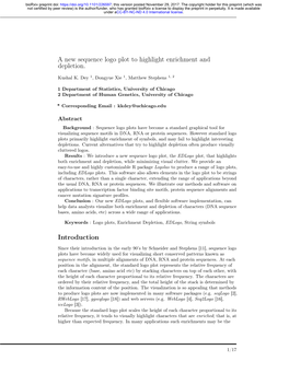 A New Sequence Logo Plot to Highlight Enrichment and Depletion