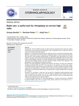 A Useful Tool for Rhinoplasty to Correct High Radix