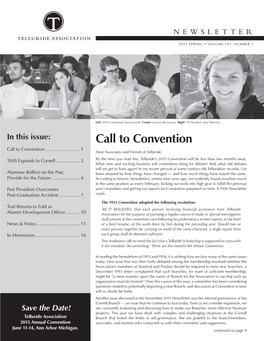 Call to Convention Call to Convention