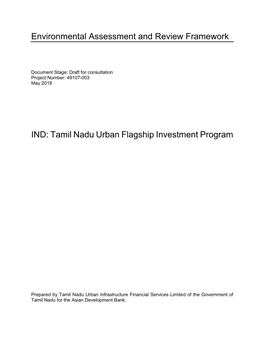 49107-003: Tamil Nadu Urban Flagship Investment Program