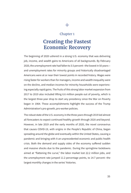 Creating the Fastest Economic Recovery