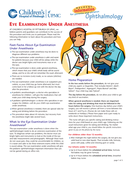 Ophthalmology