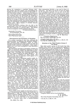 NATURE [APRIL 9, 1932 Having for Comparison a Standard Benzene Bulb