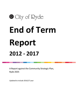 End of Term Report 2012 - 2017