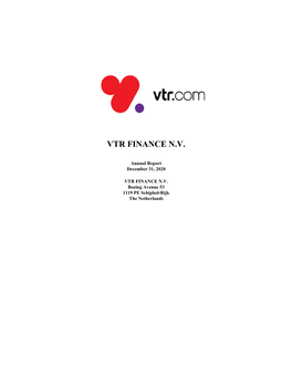 VTR Finance 2020 Annual Bank Report