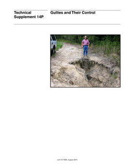 Technical Supplement 14P--Gullies and Their Control