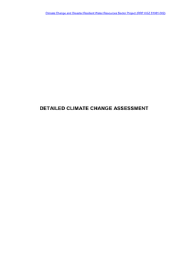 Detailed Climate Change Assessment