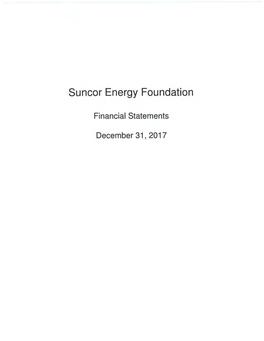 Suncor Energy Foundation – Finaical Statements 2017