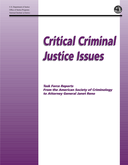 Critical Criminal Justice Issues