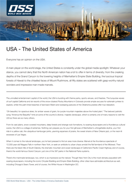 USA - the United States of America