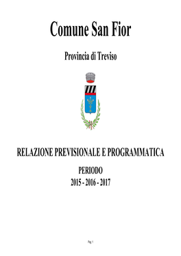Relazione Previsionale E Programmatica -.:: Comune Di San