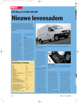 LDV Maxus 2.5 CRD LWB XHR Nieuwe Levensadem