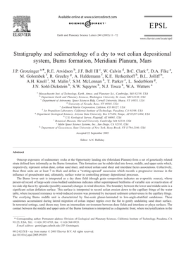 Stratigraphy and Sedimentology of a Dry to Wet Eolian Depositional System, Burns Formation, Meridiani Planum, Mars