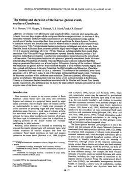 The Timing and Duration of the Karoo Igneous Event, Southern Gondwana