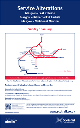 Track Renewals Will Take Place Between Glasgow and Crossmyloof