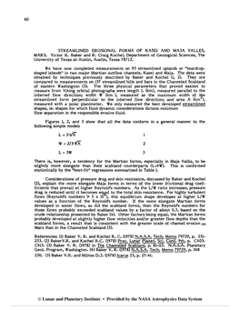 0 Lunar and Planetary Institute Provided by the NASA Astrophysics Data System STREAMLINED FORMS Baker, V