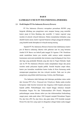 Bab Ii Gambaran Umum Pt Pos Indonesia (Persero)