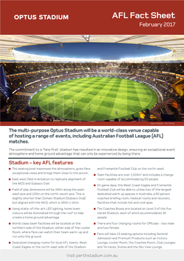 AFL Fact Sheet February 2017