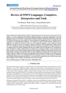 Review of FPD's Languages, Compilers, Interpreters and Tools