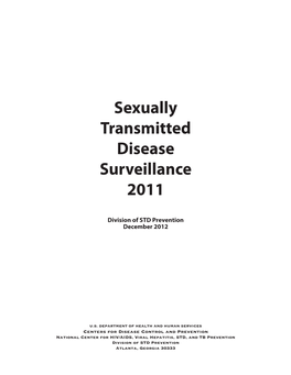 Sexually Transmitted Disease Surveillance 2011