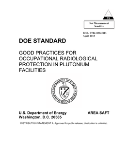 Good Practices for Occupational Radiological Protection in Plutonium