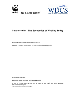 Sink Or Swim : the Economics of Whaling Today