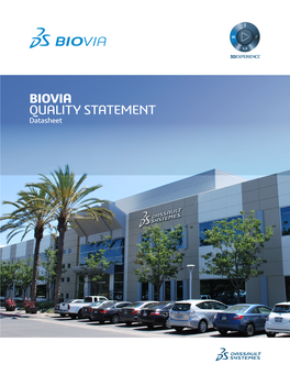 Biovia Quality Statement