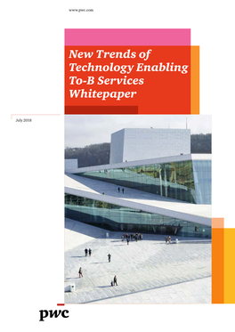New Trends of Technology Enabling To-B Services Whitepaper