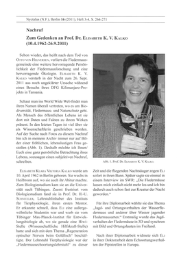 (10.4.1962-26.9.2011) Hervorragende Ökologin. Elisabeth K. V