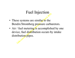 Fuel Injection and Anti-Detonation