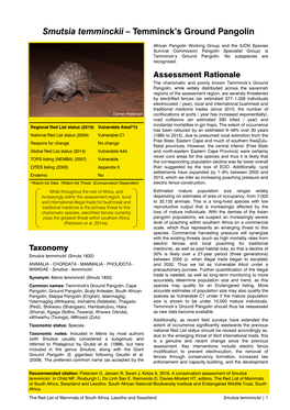 Smutsia Temminckii – Temminck's Ground Pangolin