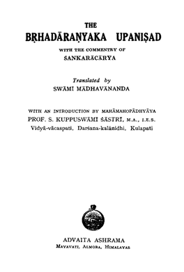 Brihadaranyaka Upanishad