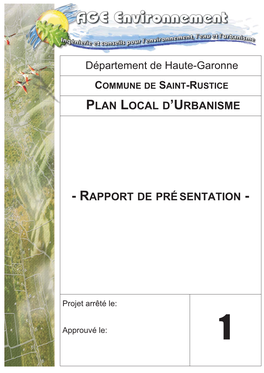 PLAN LOCAL D'urbanisme Département De Haute-Garonne