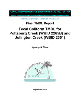 Pottsburg Julington Fecal Coliform TMDL