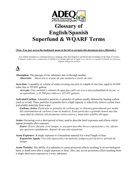 Glossary of Terms