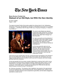 New York Times Review August 2009 (Pdf)