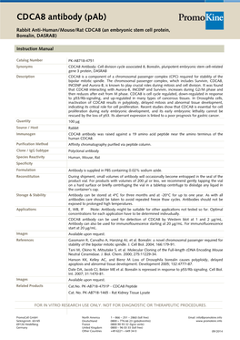 CDCA8 Antibody (Pab)