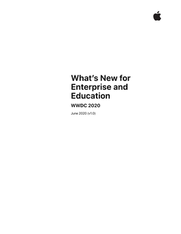 What's New for Enterprise and Education-WWDC 2020