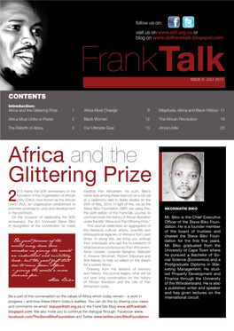 Africa and the Glittering Prize 1 Africa Must Change 9 Négritude, Africa and Black History 17