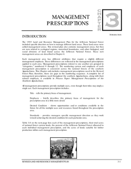 Chapter 3 Management Prescriptions