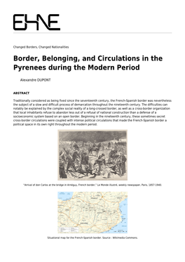 Border, Belonging, and Circulations in the Pyrenees During the Modern Period