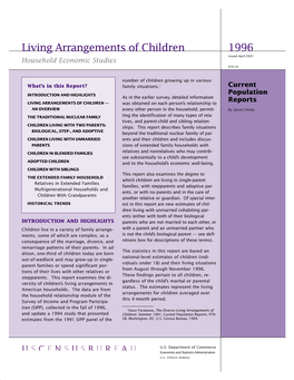 Living Arrangements of Children: 1996