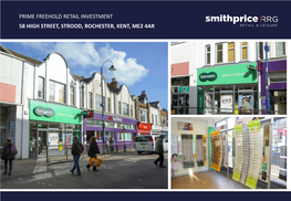 Prime Freehold Retail Investment 58 High Street, Strood, Rochester, Kent