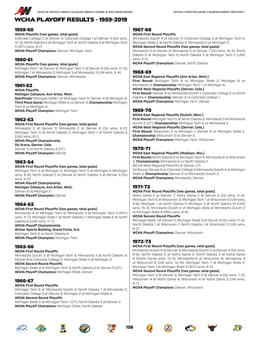Section 4- 2019-20 WCHA Postseason History.Indd