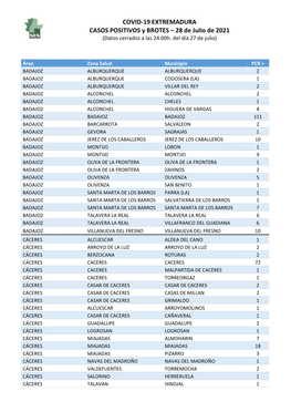 210728 Datos Covid- 19 EXT.Casos+ Y Brotes