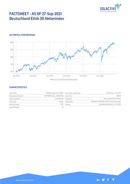 FACTSHEET - AS of 27-Sep-2021 Deutschland Ethik 30 Aktienindex