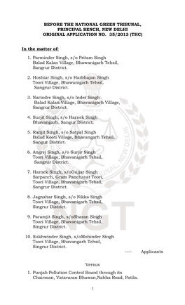 Chemical Industry Sangrur Hazardous Waste NGT.Pdf