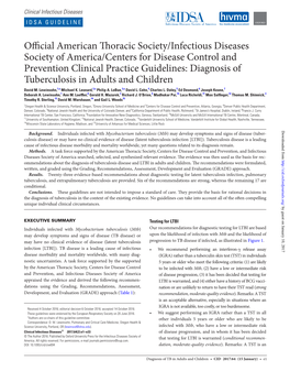 Diagnosis of Tuberculosis in Adults and Children David M