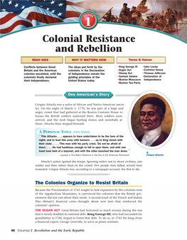 Colonial Resistance and Rebellion